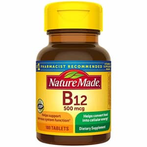 Nature Made Vitamin B12 500 mcg Tablets, 100 Count for Metabolic Health (Packaging May Vary) for $15