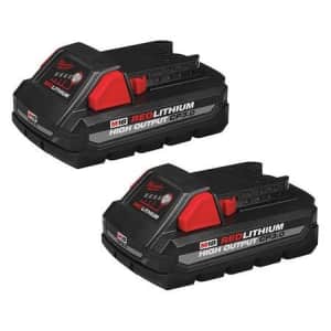Milwaukee M18 RedLithium CP3.0 Lithium-Ion High Output Battery 2-Pack for $99 for members Milwaukee M18 RedLithium CP3.0 Lithium-Ion High Output Battery 2-Pack for $99 for members