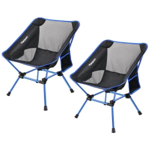 Portable Camping Chair 2-Pack for $44