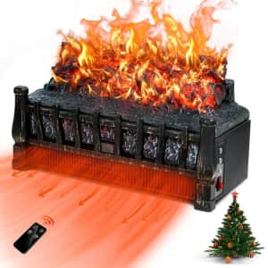 LifePlus Electric Fireplace Insert Log Heater for $63