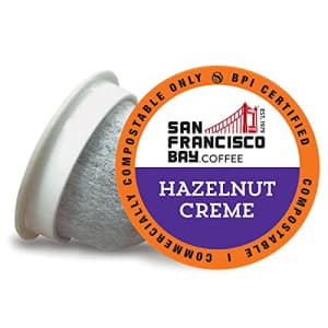 SF Bay Coffee San Francisco Bay Compostable Coffee Pods - Hazelnut Crme (80 Ct) K Cup Compatible including Keurig for $31