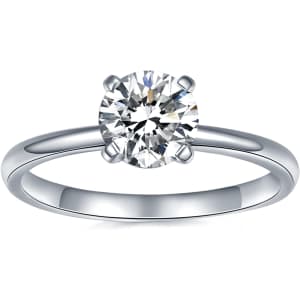 1-TCW Moissanite Solitaire Ring for $25