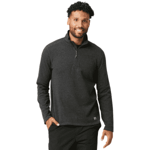 Free Country Men's Heritage Knit 1/4 Zip Mock Shirt for $21
