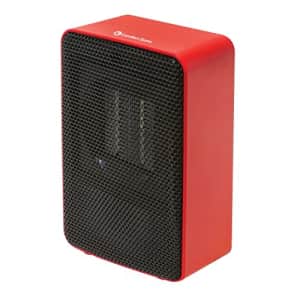 Comfort Zone CZ410RD Low Power 200 Watt Portable Ceramic Desktop Heater w/Fan, Red for $31