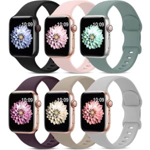 Replacement Sports Bands for Apple Watch 6-Pack for $11
