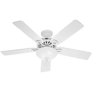 Hunter Fan Hunter Astoria Indoor Ceiling Fan with LED Light and Pull Chain Control, 52", White / Light O for $138