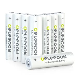 Deleepow AA Rechargeable Batteries 8-Pack for $11