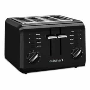 Cuisinart CPT-142BK 4-Slice Compact Toaster-Black (Renewed) for $35