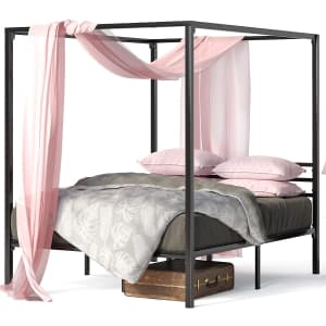 Zinus Patricia Metal Canopy Queen Bed for $183