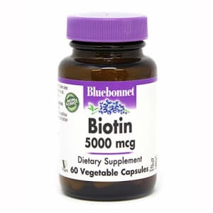 Bluebonnet Nutrition Biotin 5000 Mcg Vegetable Capsules, Biotin is a B Vitamin That Helps Make for $14