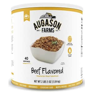Augason Farms Beef Flavored Vegetarian Meat Substitute 37-oz. Can for $12