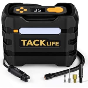 Tacklife 150-PSI 12V Digital Portable Air Compressor for $24