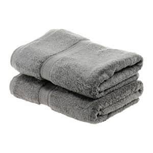 SUPERIOR Egyptian Cotton Solid Towel Set, 2PC Bath, Charcoal, 2 Count for $58