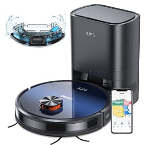 ILIFE Robot Vacuum Self Emptying, Robot Vacuum and Mop Combo with Lidar Navigation, 3000Pa Suction, for $300