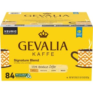Gevalia Signature Blend Mild Roast 84-Count K-Cup Coffee Pods for $34