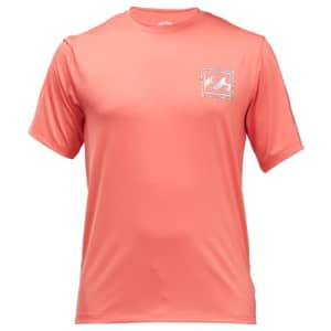Billabong Men's Standard Classic Loose Fit Short Sleeve Rashguard Surf Tee Shirt, Crayon Wave for $22