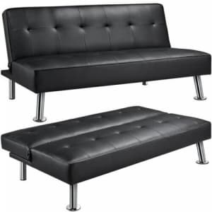 Easyfashion Convertible Futon Sofa for $143