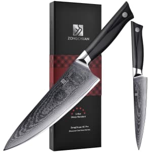 Zongchuan 8C Pro Damascus 8" & 5.5" Kitchen Knife 2-Piece Set for $31