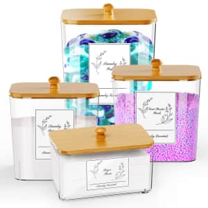 Laundry Room Storage Container 4-Pack for $16