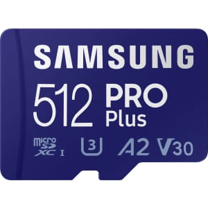 Samsung PRO Plus 512GB microSDXC UHS-I Memory Card with Adapter for $30