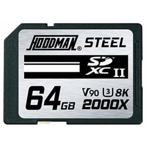 Hoodman 64GB Steel 2000x SDXC UHS-II Class 10 U3 Ruggedized Memory Card for $80