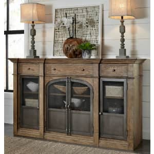 HomeFare 72" Solid Hardwood Metal Door Sideboard for $963 HomeFare 72" Solid Hardwood Metal Door Sideboard for $963
