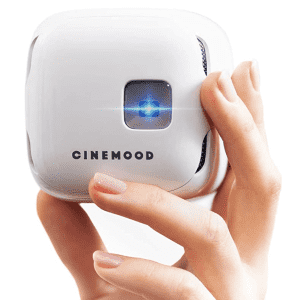 Cinemood Portable Movie Theater DLP Projector with Kid-Friendly Content for $400