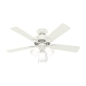 Hunter Fan Hunter Swanson Indoor Ceiling Fan with LED Lights and Pull Chain Control, 44", Fresh White for $90