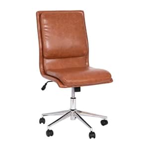 Flash Furniture Madigan Task Office Chair - Luxurious Cognac LeatherSoft Upholstery - Padded for $210