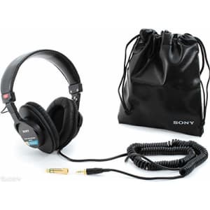 Sony MDR7506 Professional Large Diaphragm Headphone (International Model) No Warranty for $98