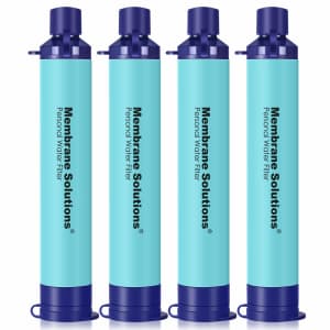 Membrane Solutions Straw Water Filter 4-Pack for $19
