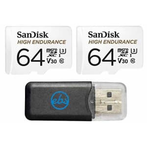 2-Pack SanDisk High Endurance Video Monitoring MicroSD MicroSDHC Card with Adapter 64GB for $22