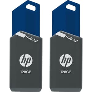 HP x900w 128GB USB 3.0 Flash Drive 2-Pack for $18