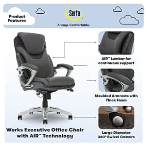 Serta AIR Health and Wellness Executive Office Chair High Back Ergonomic for Lumbar Support Task for $258