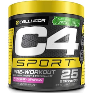 C4 Sport Pre Workout Powder 25-Serving Tub for $13 via Sub. & Save