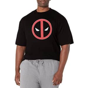 Marvel Big & Tall Classic Deadpool Straight Away Men's Tops Short Sleeve Tee Shirt, Black, XX-Large for $7