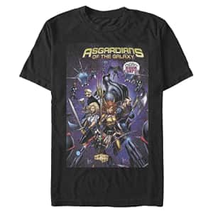 Marvel Big & Tall Classic Asgardians DEC18 Men's Tops Short Sleeve Tee Shirt, Black, X-Large for $7