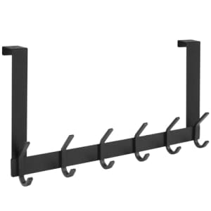 Ticonn Over The Door Dual Hook Rack for $7