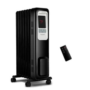 Pelonis Electric Radiator Heater, 1500W Portable Oil Filled Radiator Space Heater with Digital Thermostat, for $117