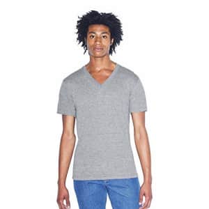 American Apparel Men's Tri-Blend V-Neck Short Sleeve T-Shirt, Athletic Grey, XX-Small for $18