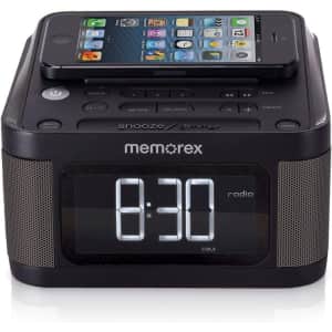 Memorex Dual USB Charging Alarm Clock Radio for $16
