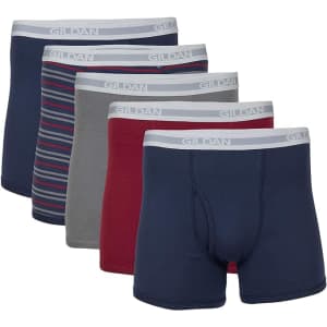 Gildan Men's Underwear Boxer Briefs 5-Pack for $12