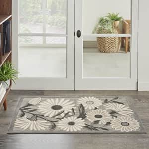 Nourison Aloha Indoor/Outdoor Beige 2'8" x 4' Area -Rug, Easy -Cleaning, Non Shedding, Bed Room, for $103