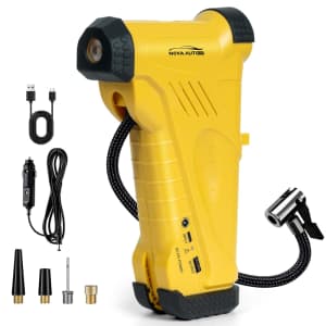 Nova Auto 12V 150PSI Handheld Tire Inflator / Portable Air Compressor for $25