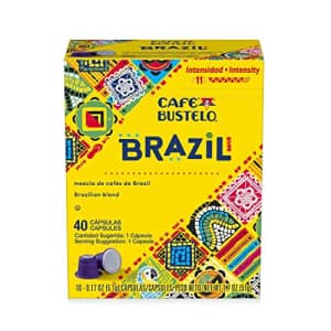 Cafe Bustelo Brazil Espresso Dark Roast Coffee, 40 Count Capsules for Espresso Machines, 11 for $43