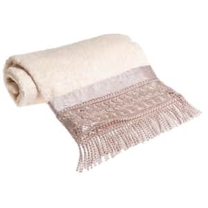 Croscill Macrame Embellished Bath Towel, Blush for $18