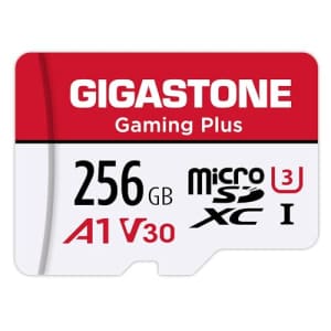 [Gigastone] 256GB Micro SD Card, Gaming Plus, MicroSDXC Memory Card for Nintendo-Switch, Wyze, for $25