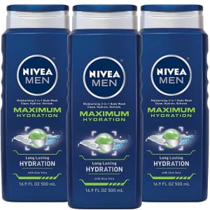 Nivea Men Maximum Hydration 3-in-1 Body Wash 16.9-oz 3-Pack for $14