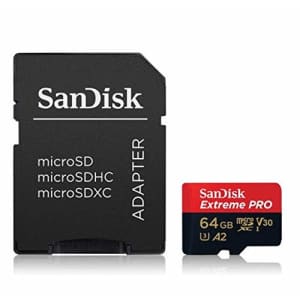 SanDisk 64GB Micro SDXC Extreme Pro Memory Card Bundle Works with GoPro Hero 7 Black, Silver, Hero7 for $13