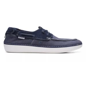 Clarks Men's Higley Tie Blue Casual Shoes for $35